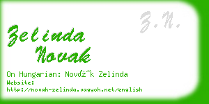 zelinda novak business card